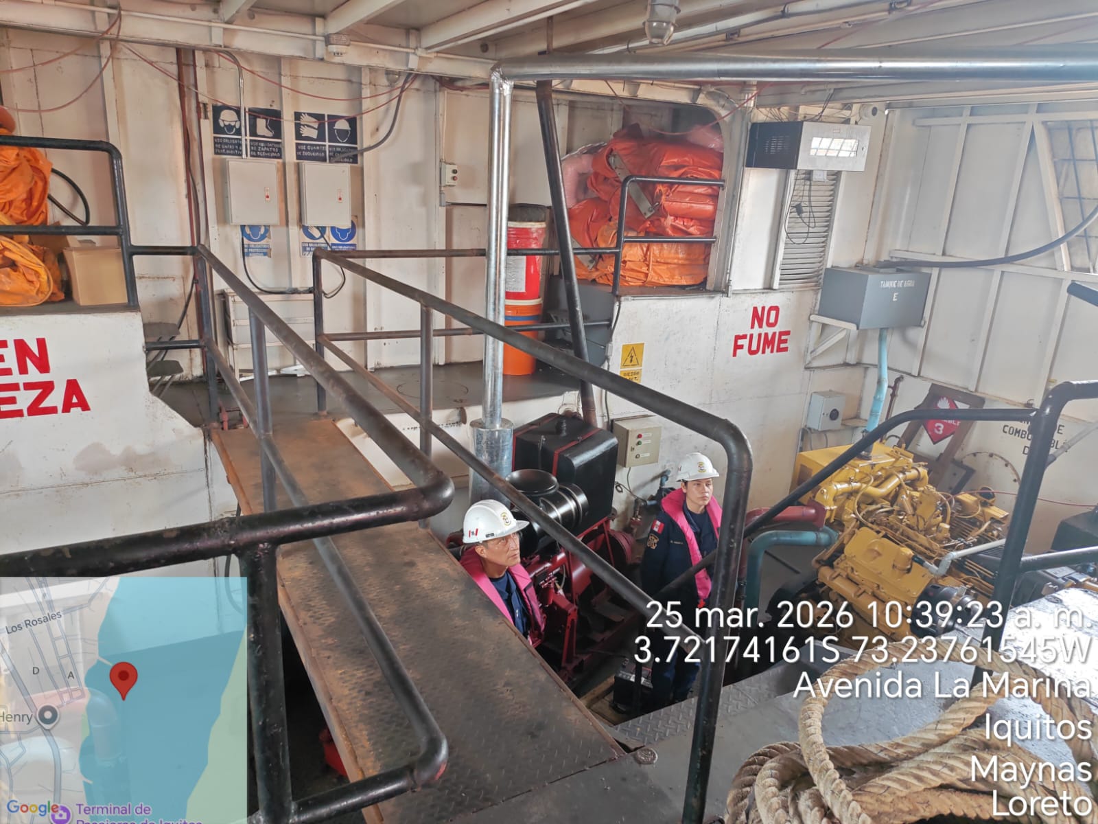 Interior de sala de máquinas